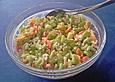 Salat von Staudensellerie und Trauben