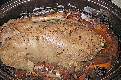 Weihnachtsgans mit Rotwein - Ingwersauce 1