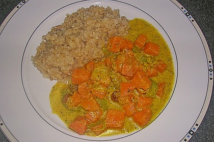 S&uuml;&szlig;kartoffel - Curry mit Bulgur 5