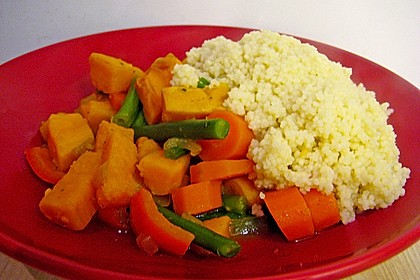 S&uuml;&szlig;kartoffel - Curry mit Bulgur 6