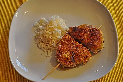Gefl&uuml;gelspie&szlig; auf Mango - Curry - Sirup 1