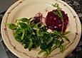 Tatar von Rote Bete mit Feldsalat
