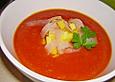 "Tomatensuppe tropisch" mit Mango und Ingwer