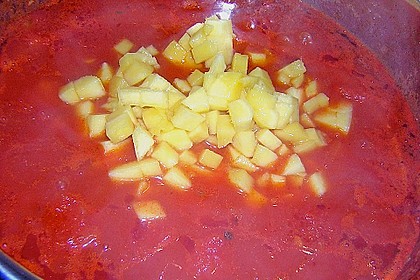 "Tomatensuppe tropisch" mit Mango und Ingwer 4
