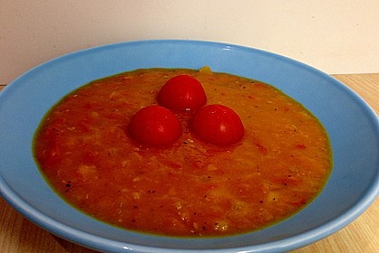 "Tomatensuppe tropisch" mit Mango und Ingwer 6