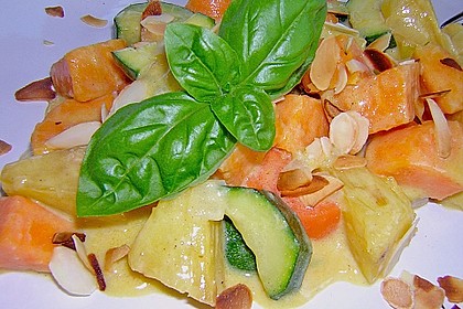 Süßkartoffelcurry mit karamellisierter Ananas 8