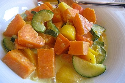 Süßkartoffelcurry mit karamellisierter Ananas 7