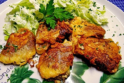 Gebratene Austernpilze in K&auml;se - Ei - H&uuml;lle 4