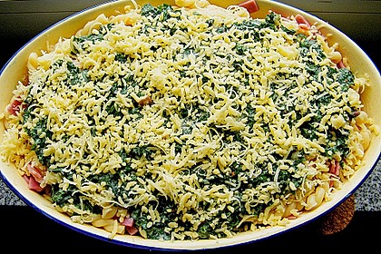 B&auml;rlauch - Schinkennudeln mit K&auml;se &uuml;berbacken 11