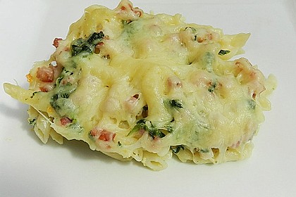 B&auml;rlauch - Schinkennudeln mit K&auml;se &uuml;berbacken 14