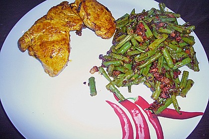 Minutensteaks mit scharfen Bohnen