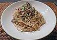 Pasta mit Champignons & Fr&uuml;hlingszwiebeln