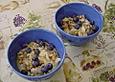 Joghurt mit N&uuml;ssen, Honig und Heidelbeeren