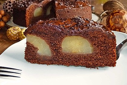 Birnenkuchen mit dem schokoladigsten Schoko - Schokoladen - Schock 5