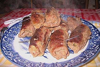 Gef&uuml;llte Rouladen im Bratschlauch 2