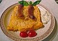 Maisschnitten mit Cipollate und  Remoulade