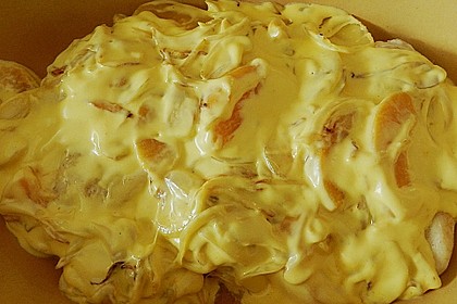 H&auml;hnchenbrust &uuml;berbacken mit Zwiebelpfirsichen 1