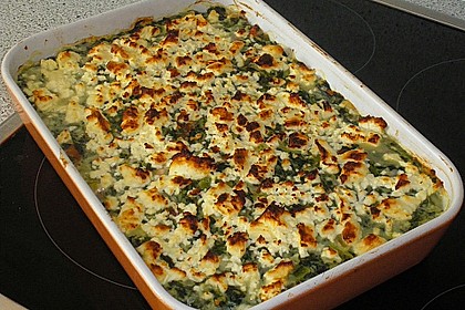 Lachsfilet in Spinatsauce mit Feta 2