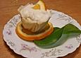 Orangen - Mascarpone Creme im wei&szlig;en Schokoladenbettchen