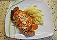 Schweineschnitzel "Mailand" paniert, mit K&auml;se garniert