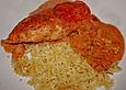 Putenschnitzel in Tomaten - K&auml;seso&szlig;e mit frischen Tomaten