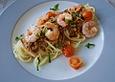 Spaghetti mit Garnelen in Tomaten - Rahm So&szlig;e und B&auml;rlauch