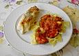 Leckere Schnitzelr&ouml;llchen mit Gem&uuml;sesauce