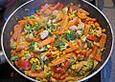 H&auml;hnchen - Gem&uuml;se - Kokospfanne