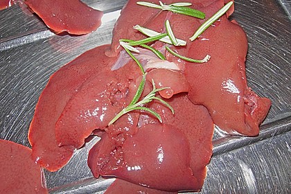 Kaninchenleber mit Rosmarin, natur gebraten 1