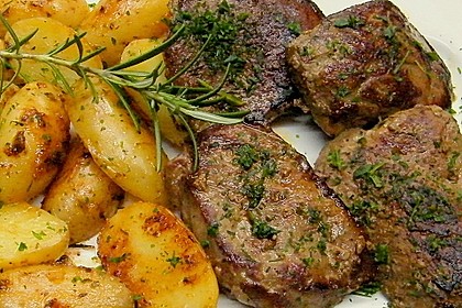 Kaninchenleber mit Rosmarin, natur gebraten 3