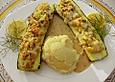 Zucchini mit Fisch - Garnelen - F&uuml;llung