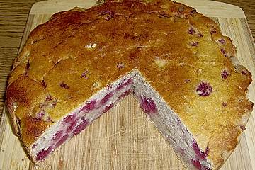Reis - Himbeer - Kokosraspel Kuchen