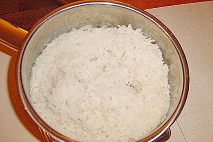 Putengeschnetzeltes auf Mango - Curry - Reis 2