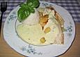 Pangasiusfilet auf Gem&uuml;sebett mit Zitronensauce