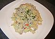 Nudeln mit sahniger Lachs - Krabbenso&szlig;e und Kaviar