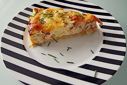 Spargelquiche mit Schinken