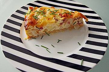Spargelquiche mit Schinken