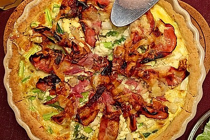 Spargelquiche mit Schinken 3