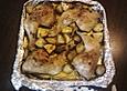 H&auml;hnchenschenkel mit Kartoffeln aus dem Backofen