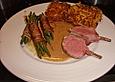 Lammkarree mit Bohnen und Kartoffelr&ouml;sti