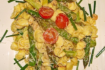 Pasta mit Spargel und Garnelen 8