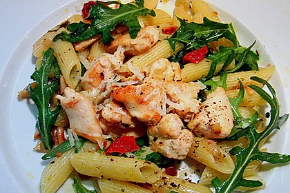 Penne mit H&auml;hnchenbrust und Rucola 3