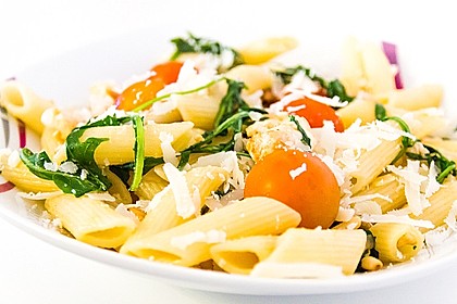 Penne mit H&auml;hnchenbrust und Rucola 10