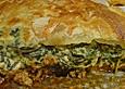 Bl&auml;tterteigquiche mit Hackfleisch - Schafsk&auml;se - Spinat - Feta - Frischk&auml;se - F&uuml;llung
