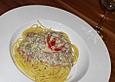 Spaghetti mit Schinken - K&auml;se Sauce