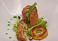 Pfifferlingst&ouml;rtchen auf Rucolasalat mit Pilzsudvinaigrette und Petersil&ouml;l