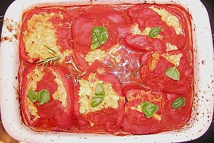 Paprika mit Reis - Eierf&uuml;llung