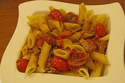 Nudeln mit Thunfisch - Sojaso&szlig;e