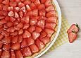 Erdbeertarte mit wei&szlig;er Schokoladencreme
