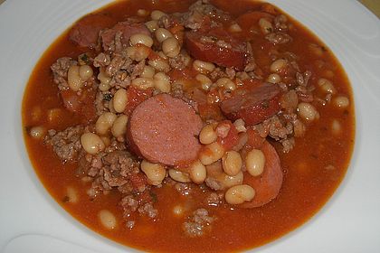 Bohneneintopf  mit Cabanossi